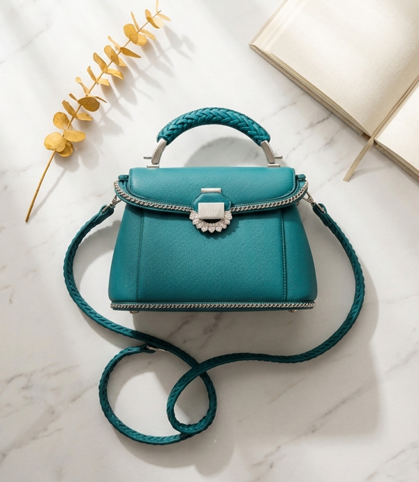 Teal Braid Bag Image